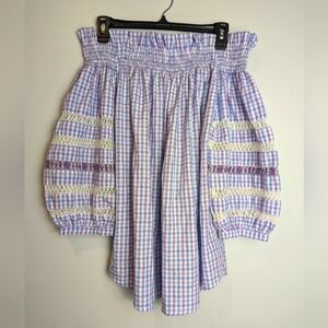 Mi‎ Golondrina La Romantica Deshilado Off Shoulder Top Prairie Boho Cottage Core